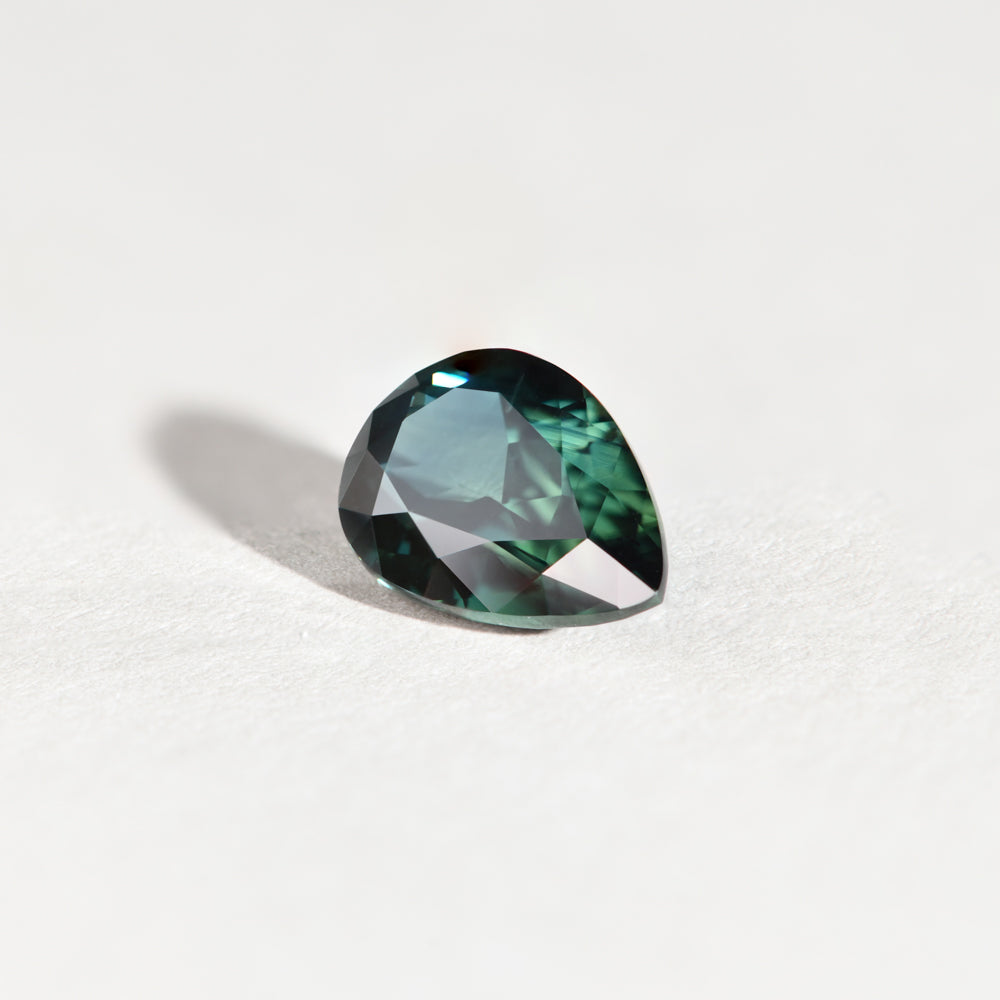 Australian Sapphire Pear 1 Blueish Teal