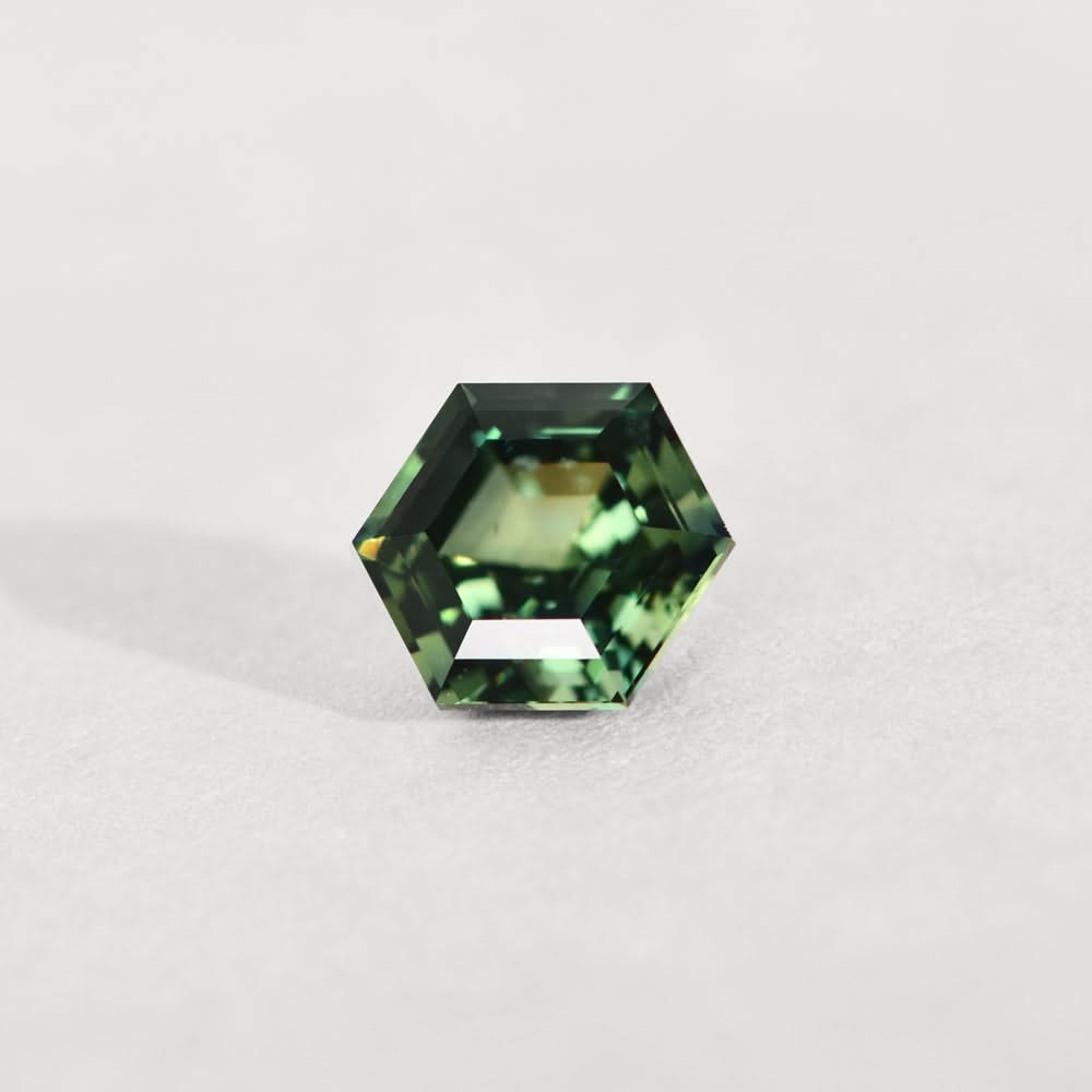 Australian Sapphire Hexagon 1 Teal