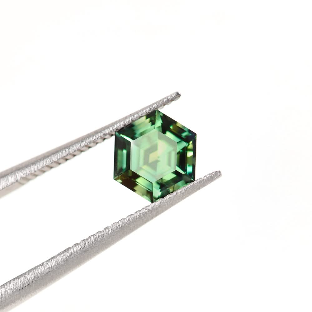 Australian Sapphire Hexagon 1 Teal