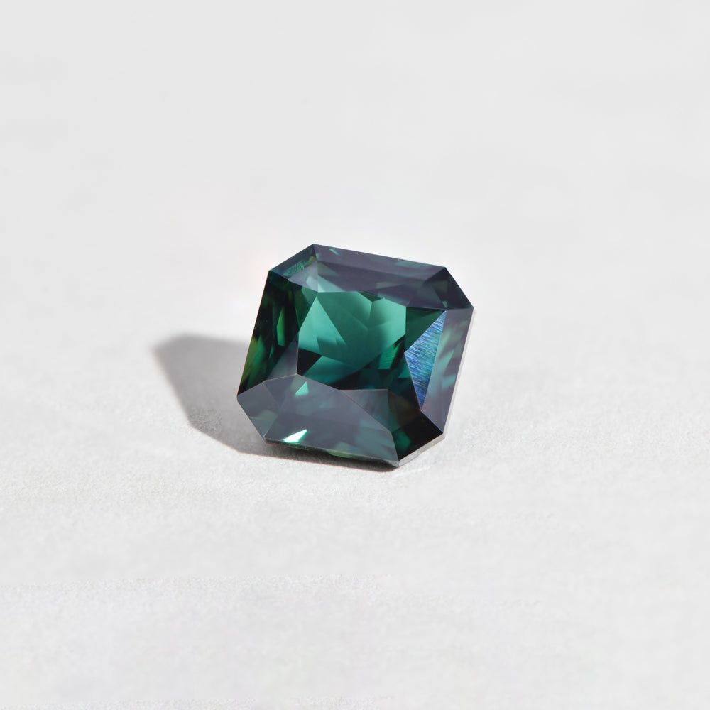 Australian Sapphire Square Radiant 4.65 Blueish Teal
