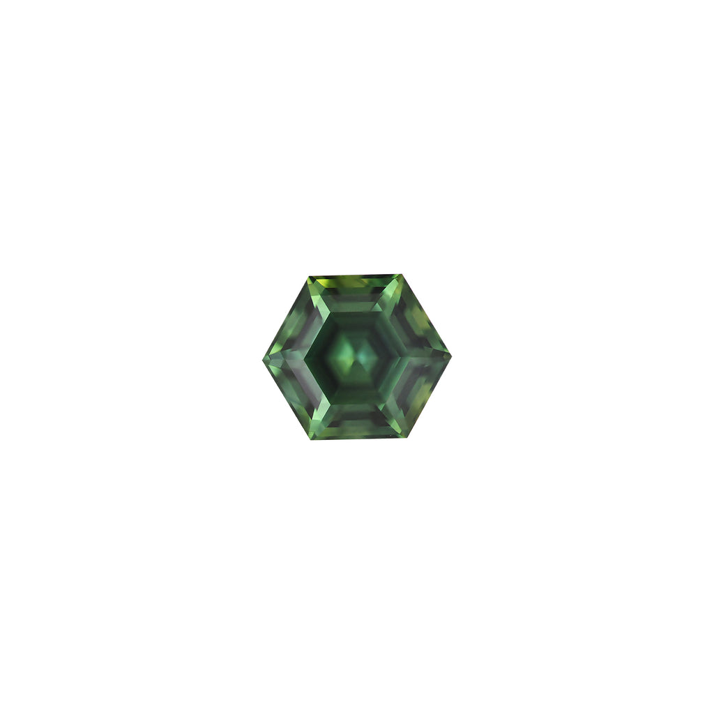 Australian Sapphire Hexagon 1.72 Teal