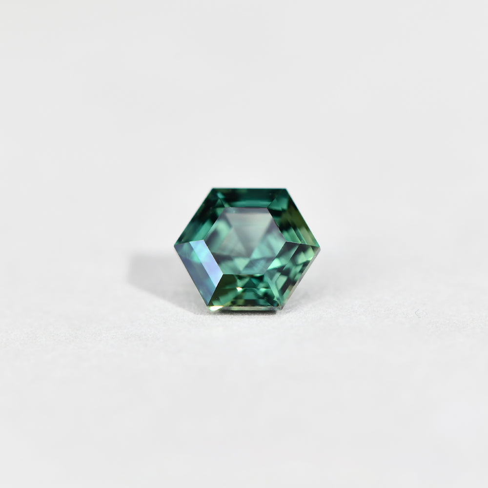 Australian Sapphire Hexagon 1.72 Teal