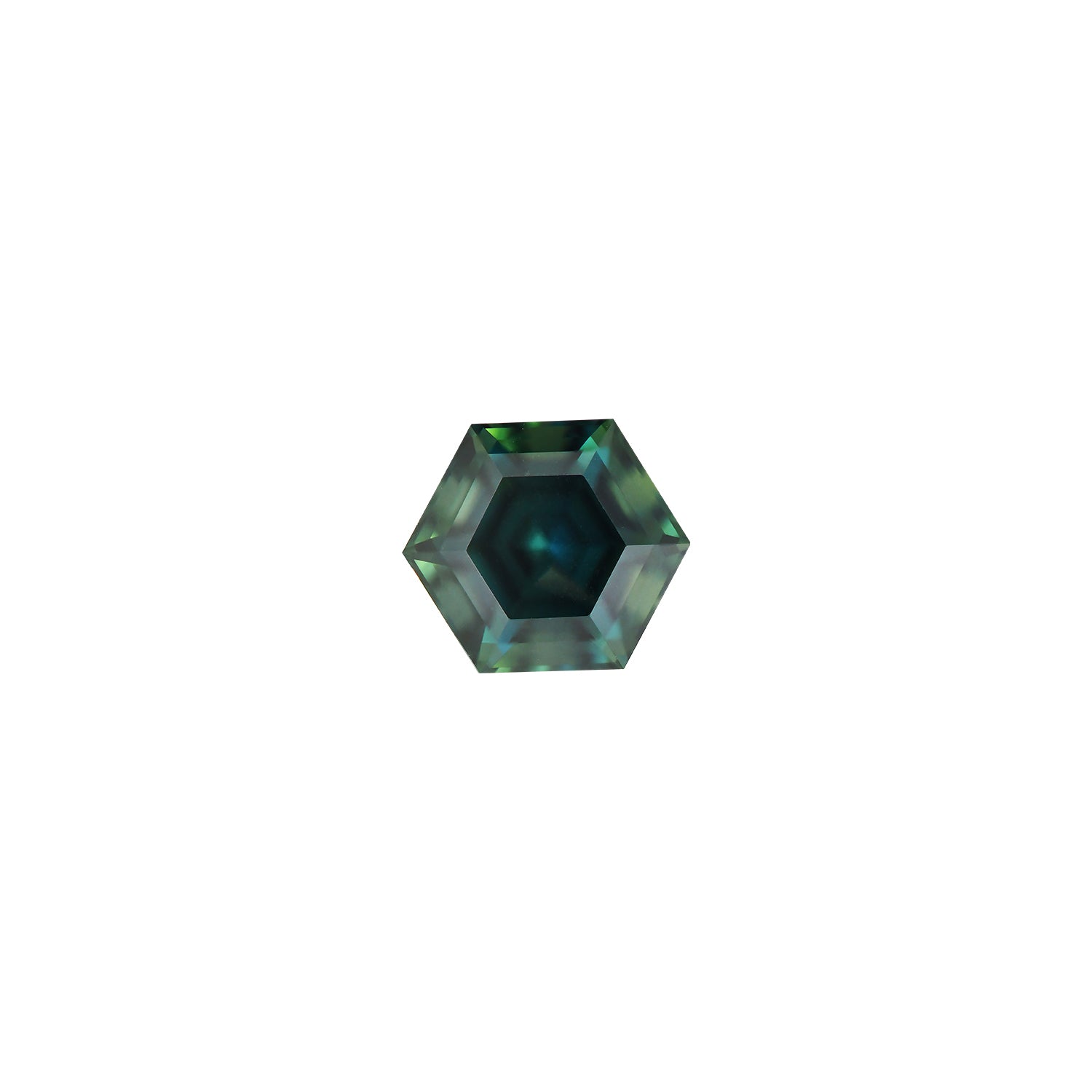 Australian Sapphire Hexagon 1.68 Blueish Teal NH 