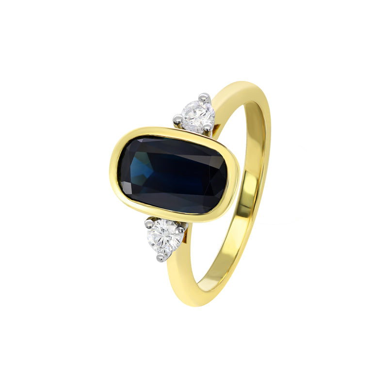 Elandra Cushion Sapphire Ring