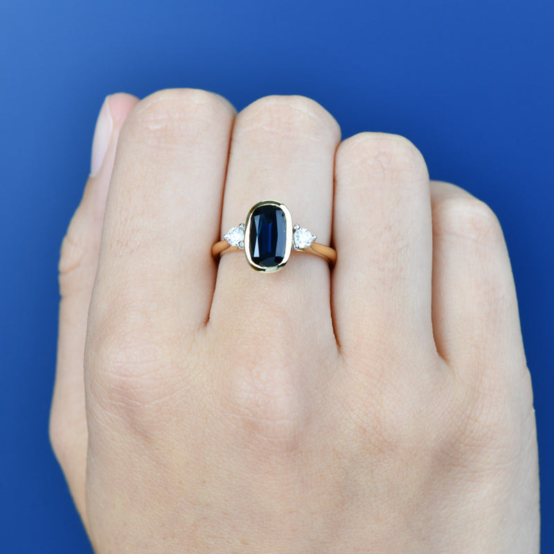 Elandra Cushion Sapphire Ring