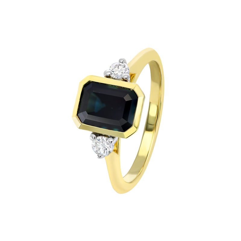 Elandra Emerald Sapphire Ring