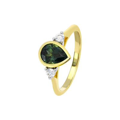 Elandra Pear Sapphire Ring