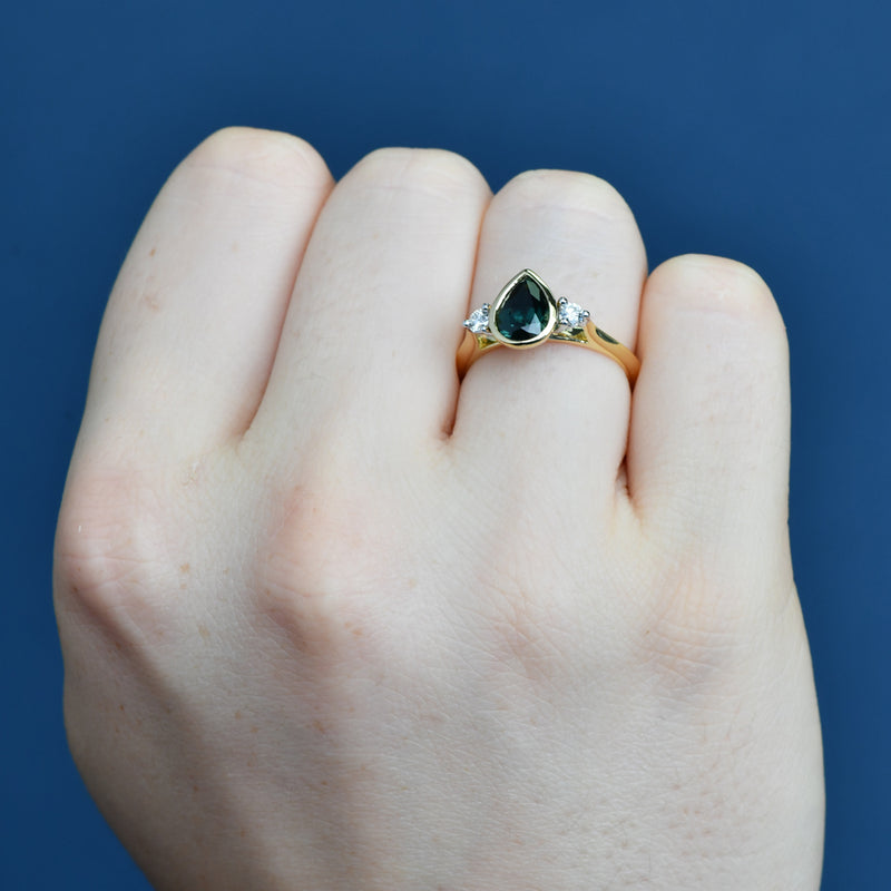 Elandra Pear Sapphire Ring