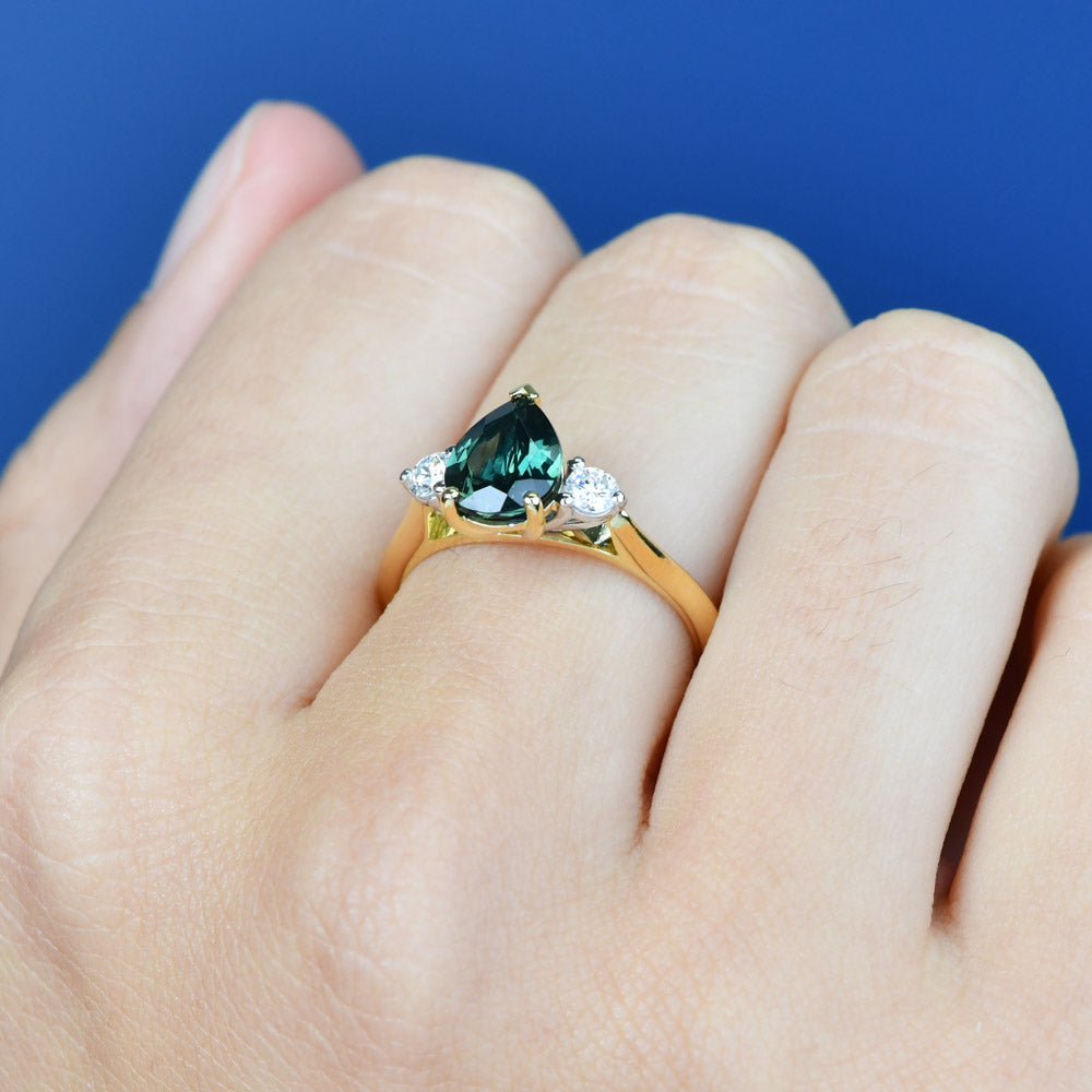 Endota Pear Sapphire Ring