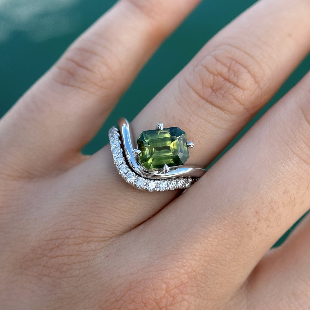 Elysia Emerald Wedder Ring